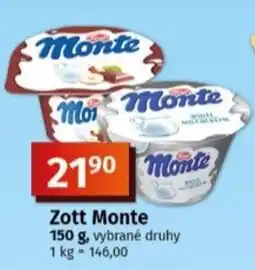Coop Zott Monte nabídka