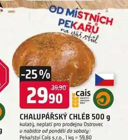 Trefa CHALUPÁŘSKÝ CHLÉB nabídka