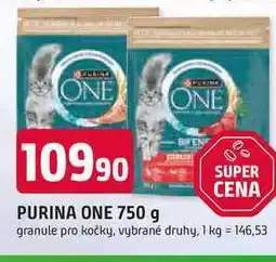 Trefa PURINA ONE 750 g granule pro kočky, vybrané druhy nabídka