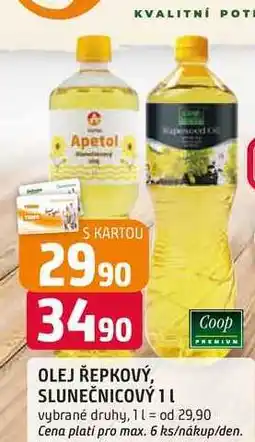 Trefa Coop PREMIUM OLEJ ŘEPKOVÝ, SLUNEČNICOVÝ nabídka