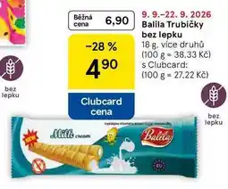 Tesco Balila Trubičky cena bez lepku nabídka