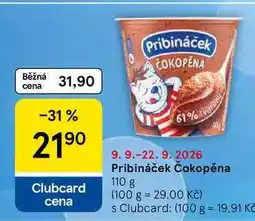 Tesco Pribináček Čokopěna nabídka
