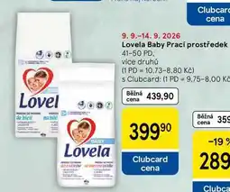 Tesco Lovela Baby Prací prostředek, 41-50 PD, více druhů nabídka