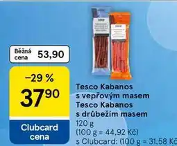 Tesco Tesco Kabanos s drůbežím masem nabídka