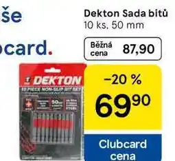 Tesco Dekton Sada bitů, 10 ks, 50 mm nabídka