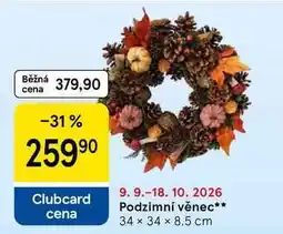 Tesco Podzimní věnec, 34 x 34 x 8.5 cm nabídka