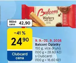 Tesco Balconi Oplatky, 150 g, více druhů nabídka