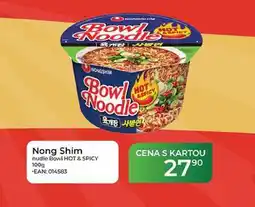 Tamda Foods Nong Shim nudle Bowl HOT & SPICY nabídka