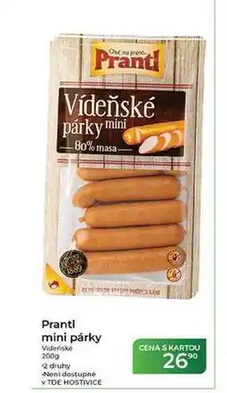 Tamda Foods Prantl mini párky Vídeňské nabídka