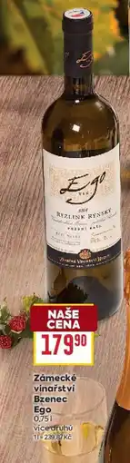 Billa Zámecké vinařství Bzenec EGO nabídka