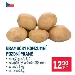 Makro Brambory konzumní pozdní prané nabídka