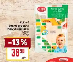 Billa Kuřecí šunka pro děti nejvyšší jakosti nabídka
