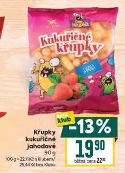 Billa Křupky kukuřičné jahodové nabídka