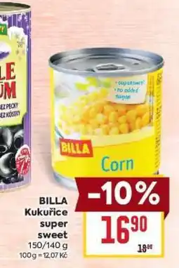 Billa BILLA Kukuřice super sweet nabídka