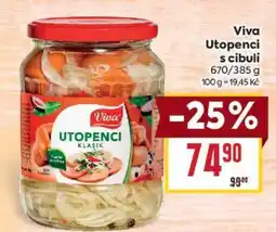 Billa Viva Utopenec s cibulí nabídka