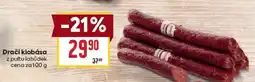 Billa Dračí klobása nabídka