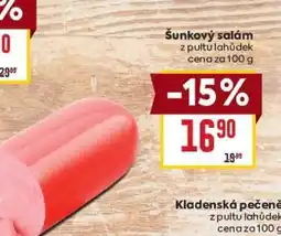 Billa Šunkový salám nabídka