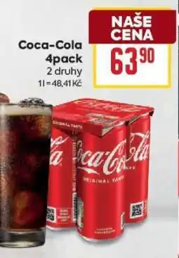 Billa Coca-Cola 4pack nabídka