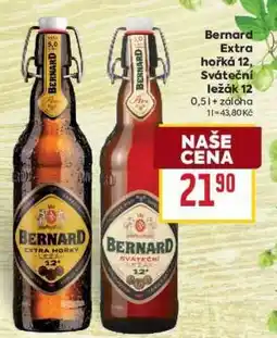 Billa Bernard Extra hořká 12, Sváteční ležák 12 nabídka