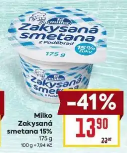 Billa Milko Zakysaná smetana 15% nabídka