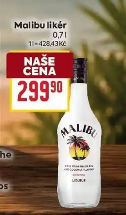 Billa Malibu likér nabídka