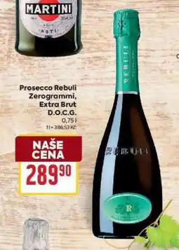 Billa Prosecco Rebuli Zerogrammi, Extra Brut D.O.C.G nabídka