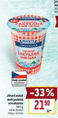 Billa Jihočeská zakysaná smetana nabídka