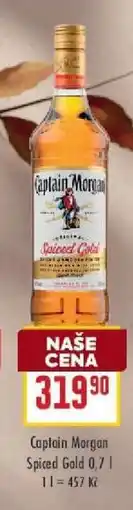Billa Captain Morgan Spiced Gold 0,7 l nabídka