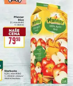 Billa Pfanner džus nabídka