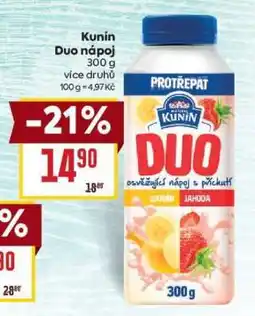 Billa KUNÍN DUO nápoj nabídka