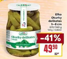 Billa Efko Okurky delikates 5–8 cm nabídka