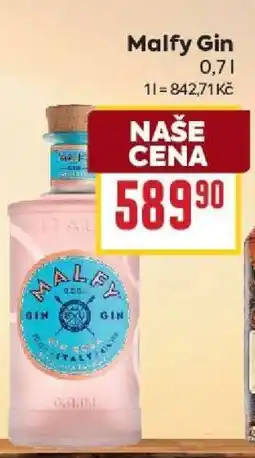 Billa Malfy gin nabídka