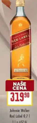 Billa Johnnie Walker Red Label 0,7 l nabídka