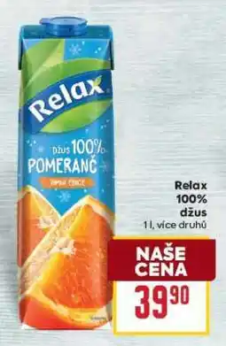 Billa Relax 100% džus nabídka