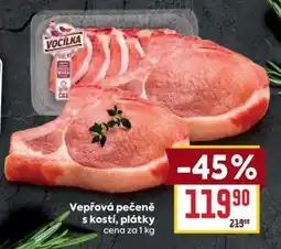 Billa Vepřová pečeně s kostí, plátky nabídka