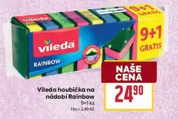 Billa Vileda houbička na nádobí Rainbow nabídka