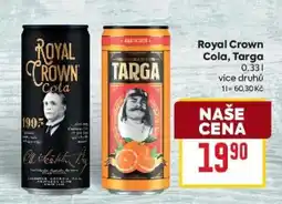 Billa Royal Crown Cola TARGA nabídka