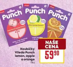 Billa Houbičky Vileda Punch lemon, apple a orange nabídka