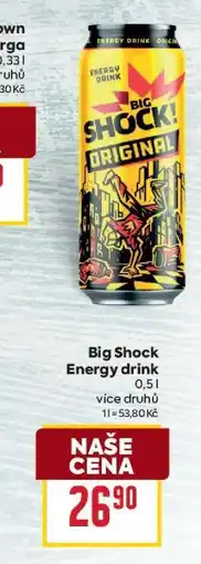 Billa Big Shock energy drink nabídka