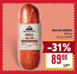 Billa Horal Salám nabídka