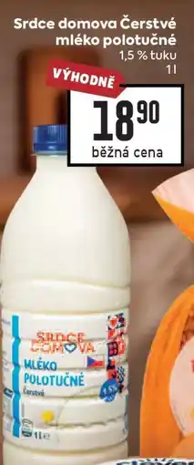Billa Srdce domova Čerstvé mléko polotučné nabídka