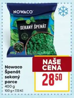 Billa Nowaco Špenát sekaný porce nabídka