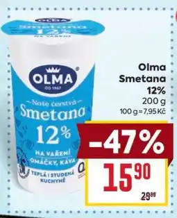 Billa Olma Smetana 12% nabídka