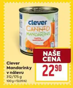 Billa Clever Mandarinky v nálevu nabídka