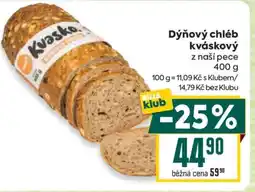 Billa Dýňový chléb kváskový nabídka