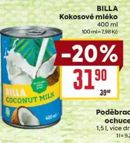 Billa BILLA Kokosové mléko nabídka