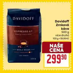 Billa Davidoff zrnková káva nabídka