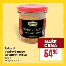 Billa Rekord Vepřové maso ve vlastní šťávě nabídka