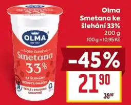 Billa Olma Smetana ke šlehání 33% nabídka