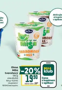 Billa Olma Míša tvarohový nabídka